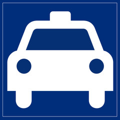 Schild blau - Taxi