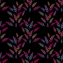 Seamless abstract pattern on dark background