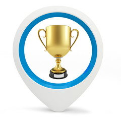 3d round pointer with gold cup