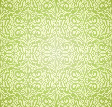 green  vintage wallpaper design