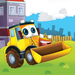  De vrolijke tractor - illustratie voor de kinderen © honeyflavour