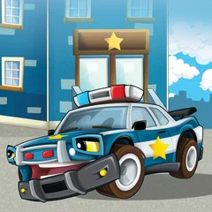 Fotobehang de politie auto © honeyflavour
