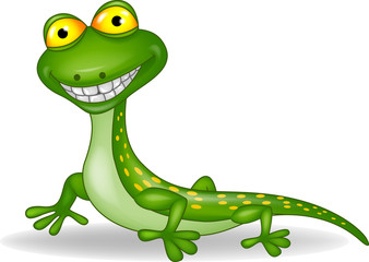 Funny lizard cartoon
