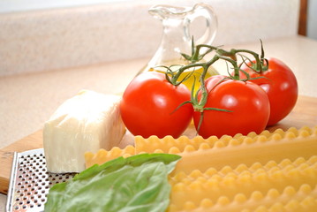 Colorful Lasagna Ingredients