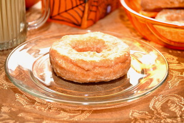 Pumpkin Donut on a Plate