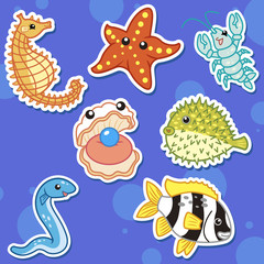 cute sea animal stickers05
