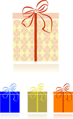 Greeting card - Christmas gift boxes