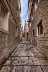 Fototapeta na wymiar budynki mieszkalne w Korcula. Chorwacja