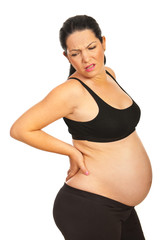 Pregnant woman with back ache