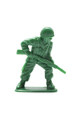 白背景に兵士の玩具