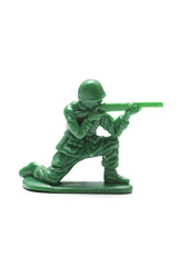 白背景に兵士の玩具