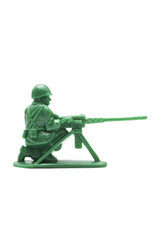 白背景に兵士の玩具