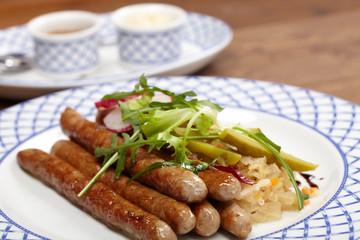 sausages and potatoes