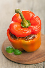stuffed paprika with meat and vegetables