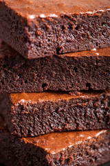 closeup of brownies