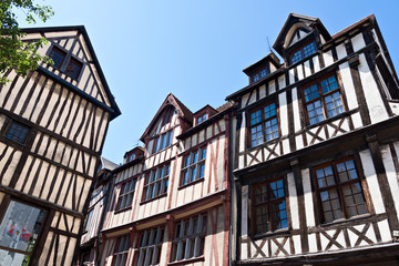 Fototapeta premium Half-Timbered Houses at Rouen, Normandy, France