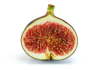 ripe fig isolated on a white background