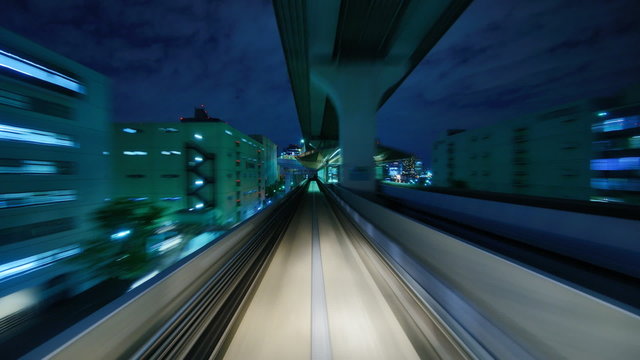 Monorail In Tokyo Japan