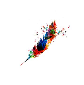 Colorful vector feather