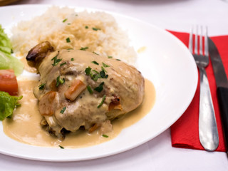 Rice and chicken