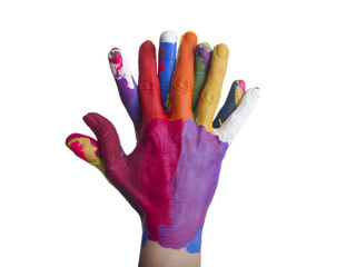 Mani colorate intrecciate