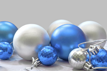 Blue and silver balls, Christmas decoration