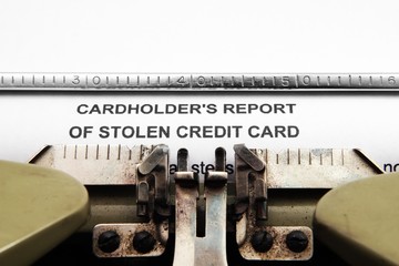 Stolen credit card report