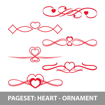 PAGE Set heart ornamente