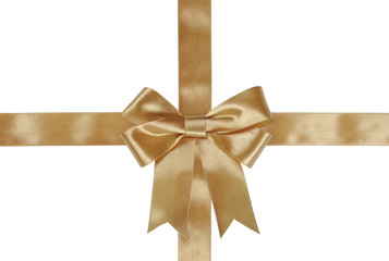 Fototapeta premium Gold ribbon with bow