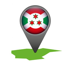 Burundi Markierung Flagge Icon Button