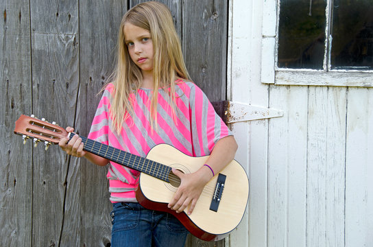 country girl with guitar