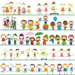 Naklejka premium Cartoon peoples