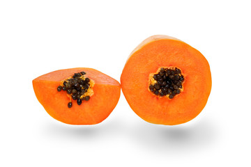 cut orange papaya ripe