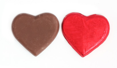 chocolates, Heart shape, isolate on white background