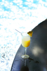 Cocktail near swimming pool