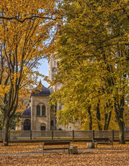 Colorful autumnal park, Dubulti, Latvia