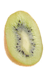 Kiwi Cut in Half Isolated on White Background