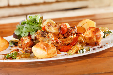 meat with vegetables