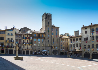 Piazza Grande di Arezzo, Toscana, Italia