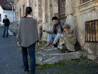 Homeless family