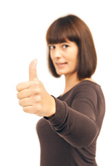 thumb up woman