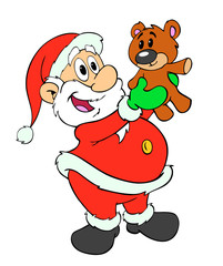 Santa Claus & Teddy Bear