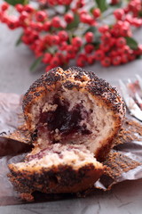 muffin ripieni di marmellata di frutta