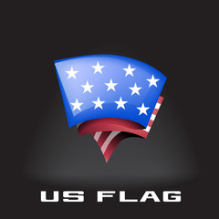 flag with colors of U.S.A.