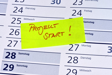 Projektstart, Project, Projektmanagement, kick off, Kalender