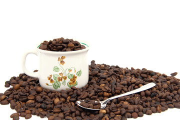 Beans of coffee