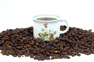 Beans of coffee