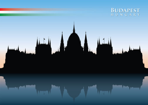 Budapest skyline - vector illustration