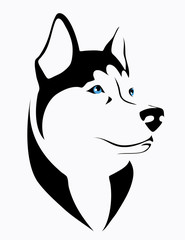Husky dog - vector illustration