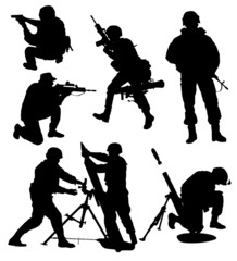 Armed Soldier Silhouette